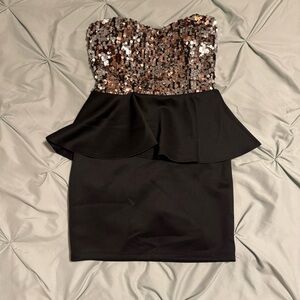 Symphony Strapless Sequin Dress